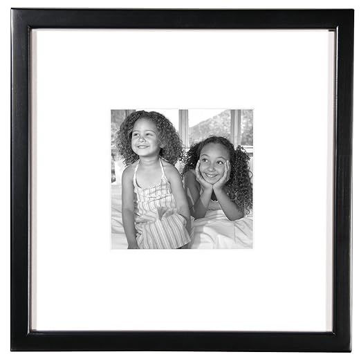 MCS 12x12 Inch East Village Collage Frame with 6x6 Inch Mat Opening, Black (65592) | Amazon (US)