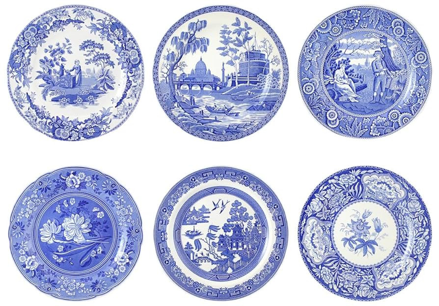 Spode Blue Room Collection Plates | Set of 6 | Dinner, Salad, Pasta, and Appetizer Plate | 10.5-I... | Amazon (US)
