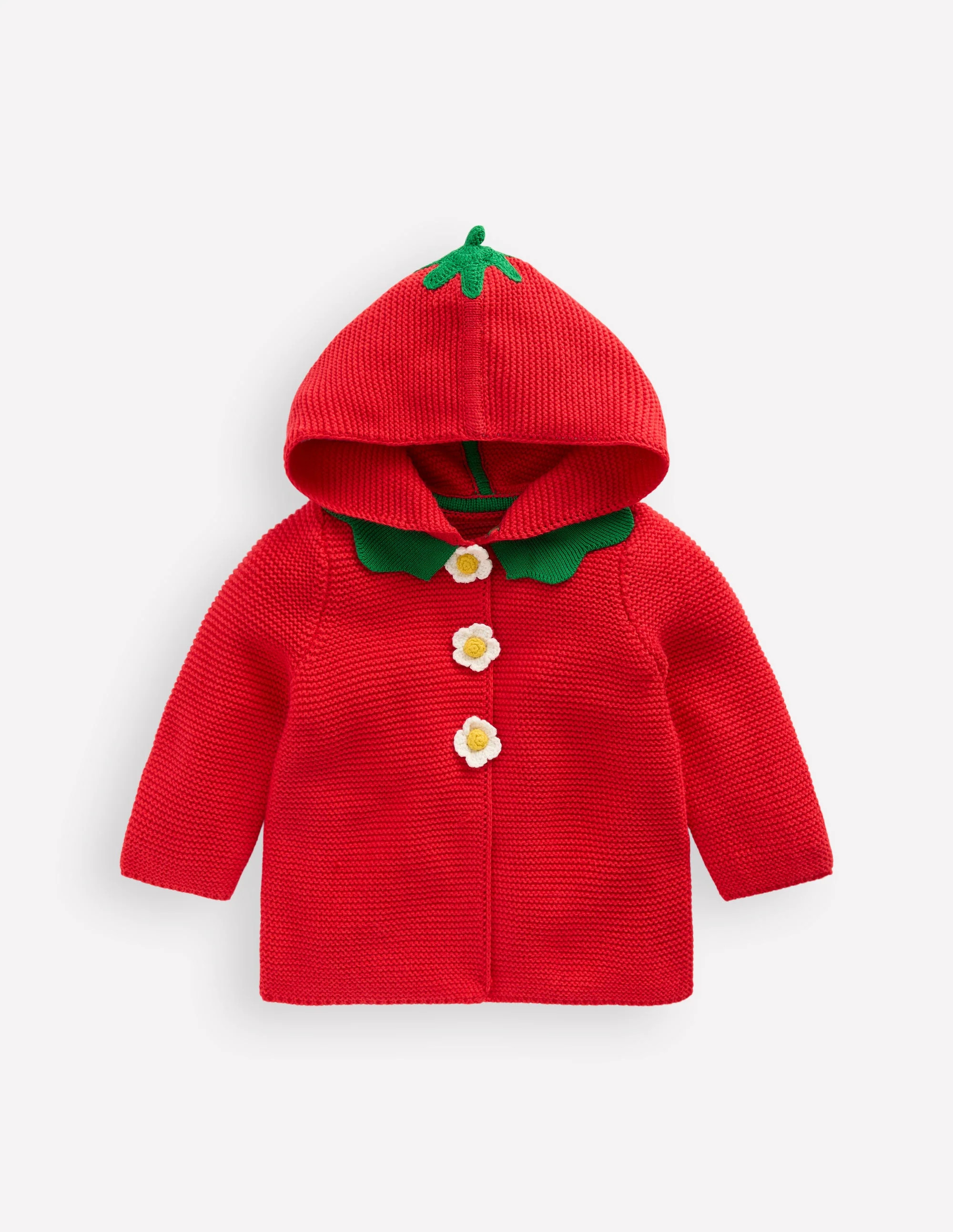 Novelty Cotton Knitted Jacket-Strawberry | Boden UK