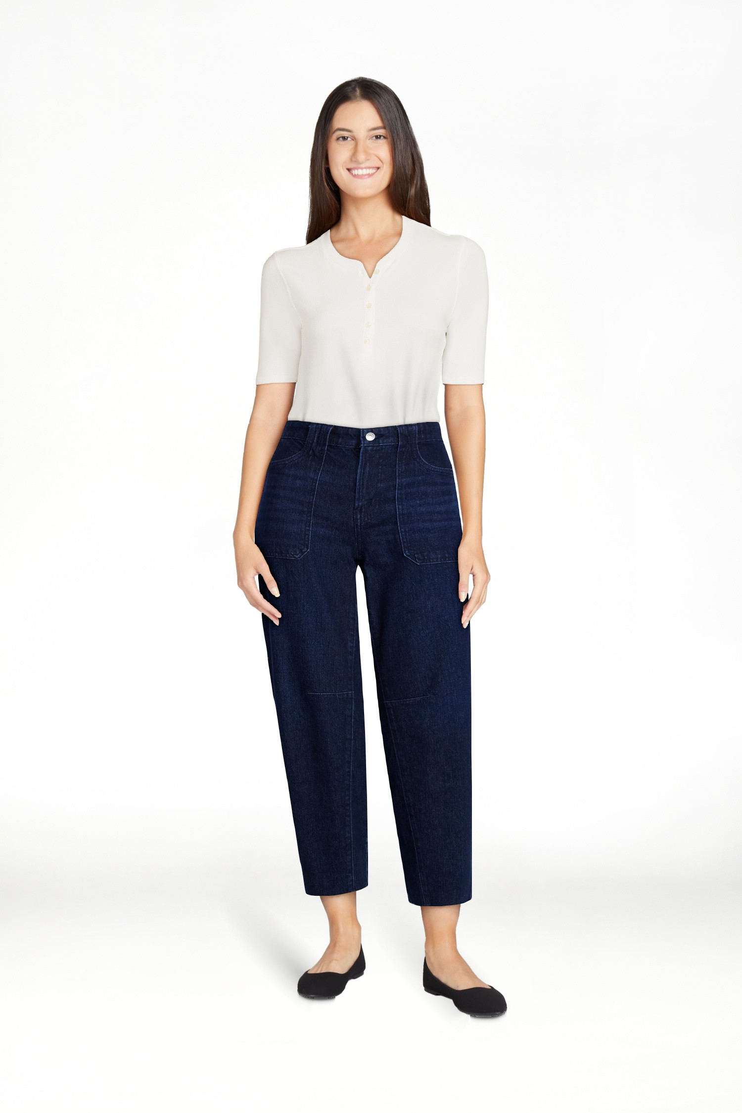 Free Assembly Women's Cropped Carpenter Barrel Jeans, 27" Inseam, Sizes 0-20 | Walmart (US)