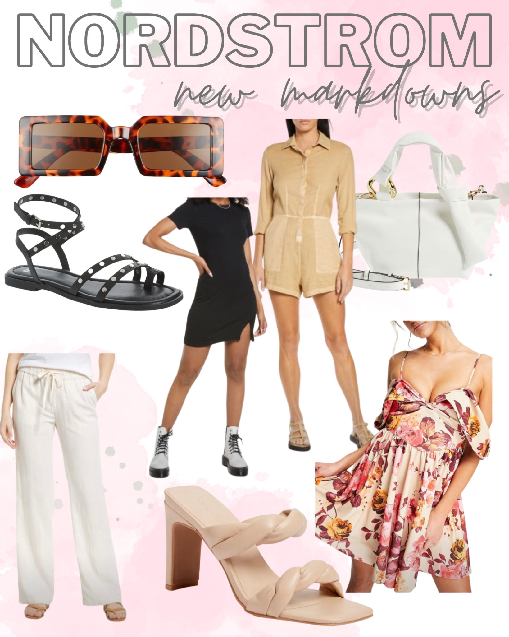 Nordstrom new markdowns under $50! Sale finds, mini dress, vacation dress, wide leg pants, handbag, sunglasses, sandals, heels, black dress, little black dress, floral dress, wedding guest dress 


#LTKunder50 #LTKstyletip #LTKsalealert