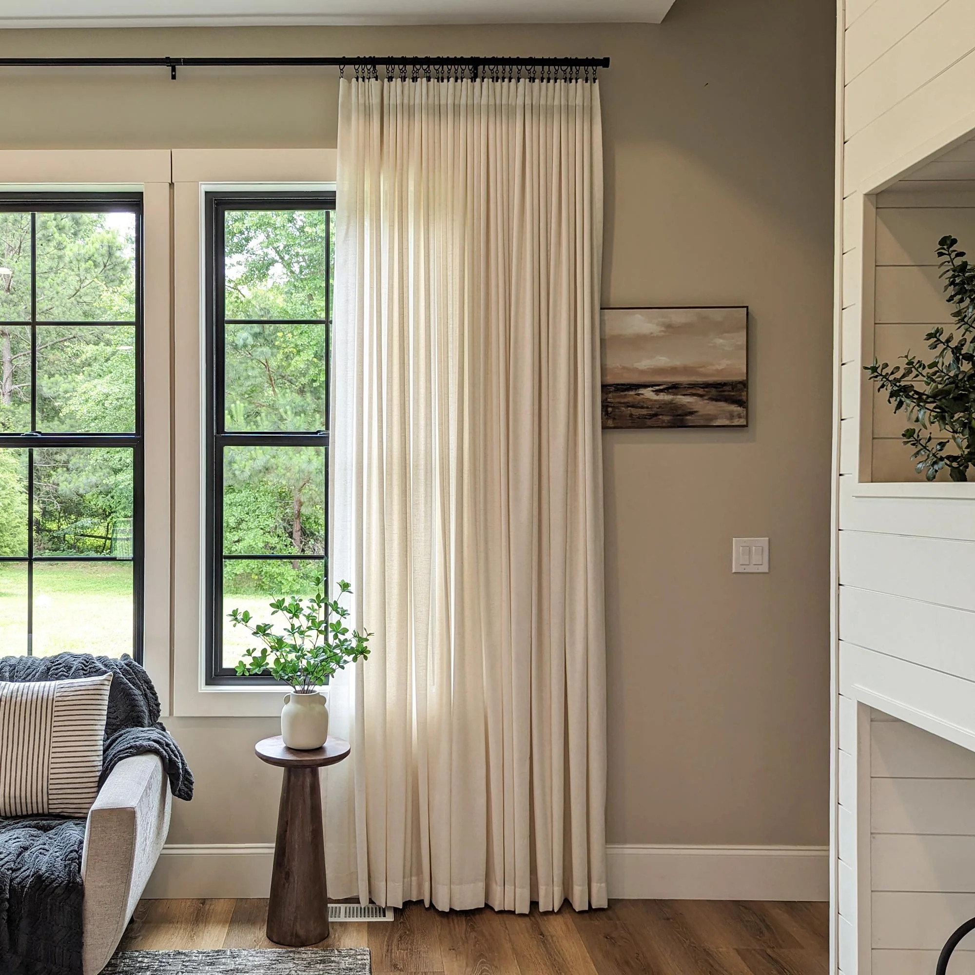 Sandra Cotton Linen Semi Sheer Curtains | Curtarra