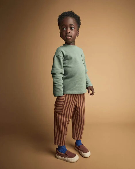 Toddler Boy Pocket Pants in Stripes - Brown - Otter Avenue | Carter's | Carter's Inc