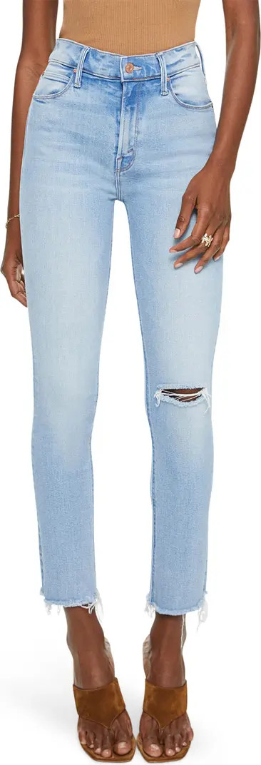 The Dazzler Ripped Mid Rise Ankle Slim Jeans | Nordstrom