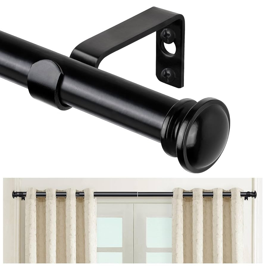 TONIAL Curtain Rod 32 to 58 Inch(2.6-4.8ft), Telescoping Splicing 3/4 Drapery Rods for Windows 20... | Amazon (US)