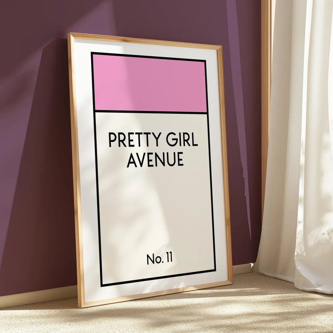 Pretty Girl Avenue Poster Wall Art Digital Print Download - Etsy | Etsy (US)