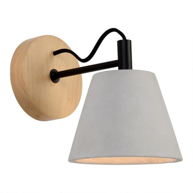 Wood and Concrete Hayes Wall Sconce | World Market