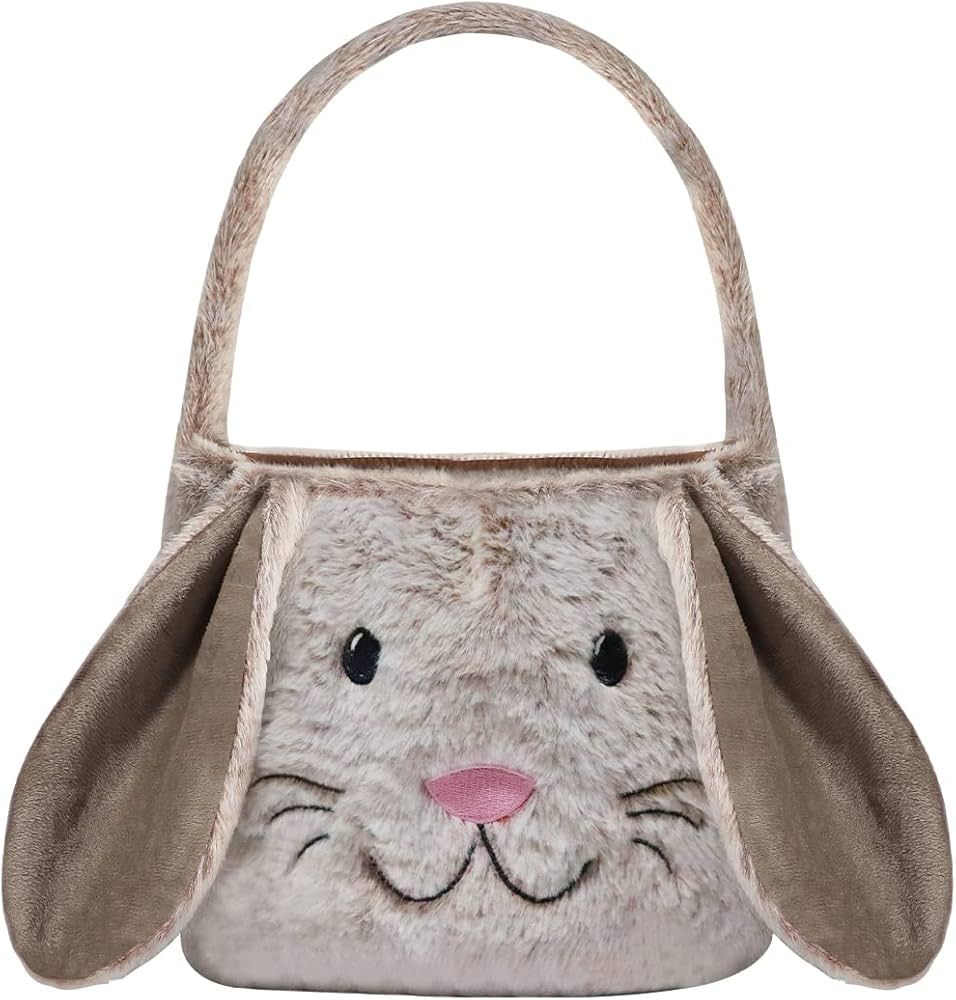 Easter Bunny Basket,Cute Easter Bucket Bags with Rabbit Ears for Easter Eggs Hunting,Easter Decor... | Amazon (US)