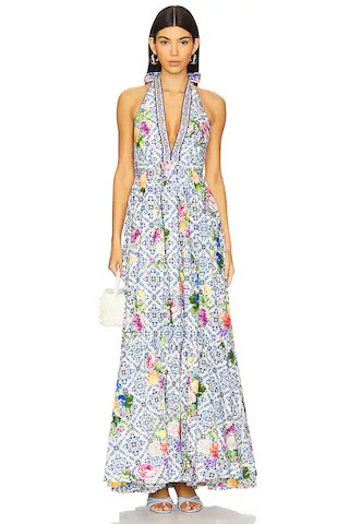 Camilla Ruffle Hem Halter Dress in Wall To Wall Wonders from Revolve.com | Revolve Clothing (Global)