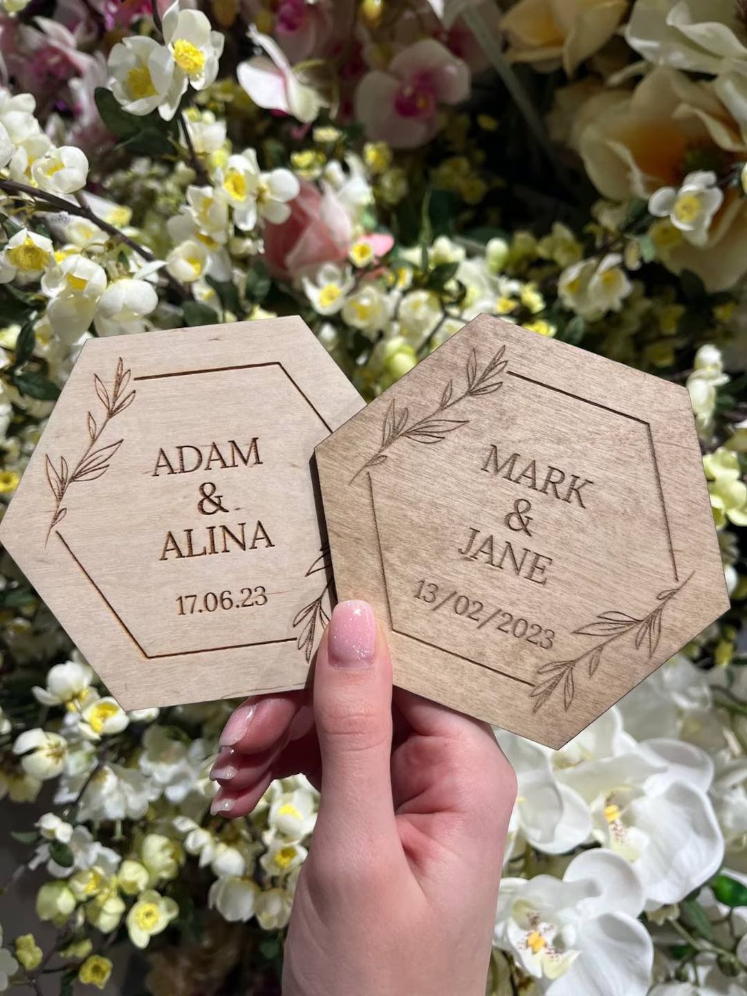 Wooden Coasters Wedding Wedding Services for Guests Wholesale Personalized Wedding Services Weddi... | Etsy (CAD)