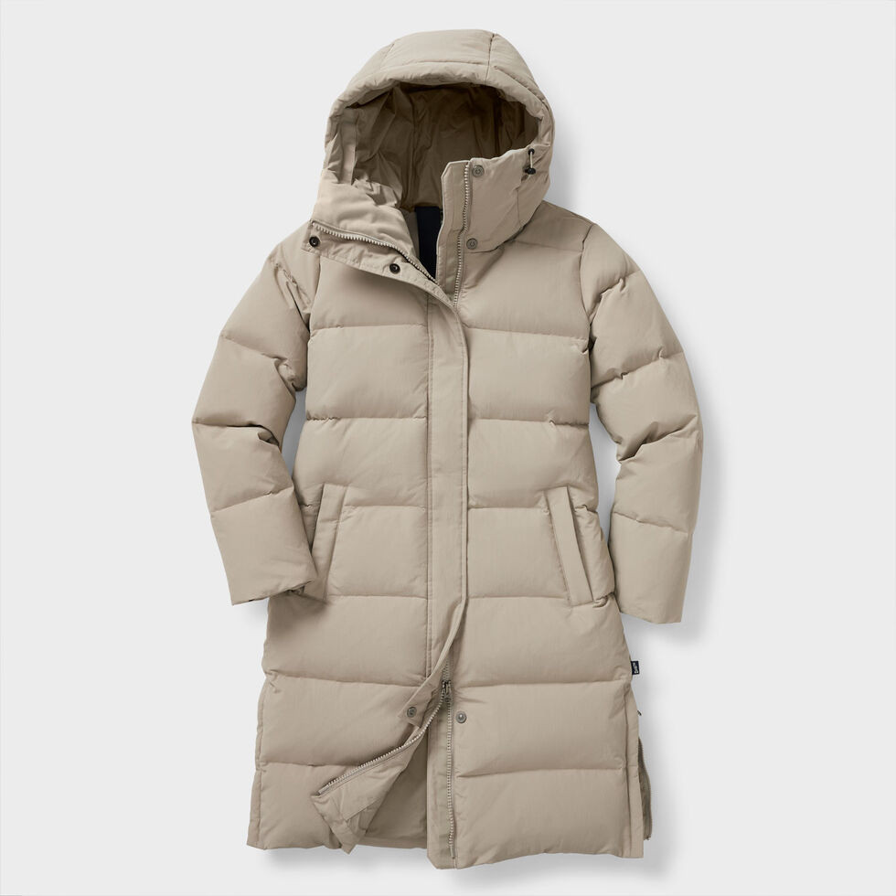 Women's Ruffer Puffer Arctic Down Long Coat | Duluth Trading Co.