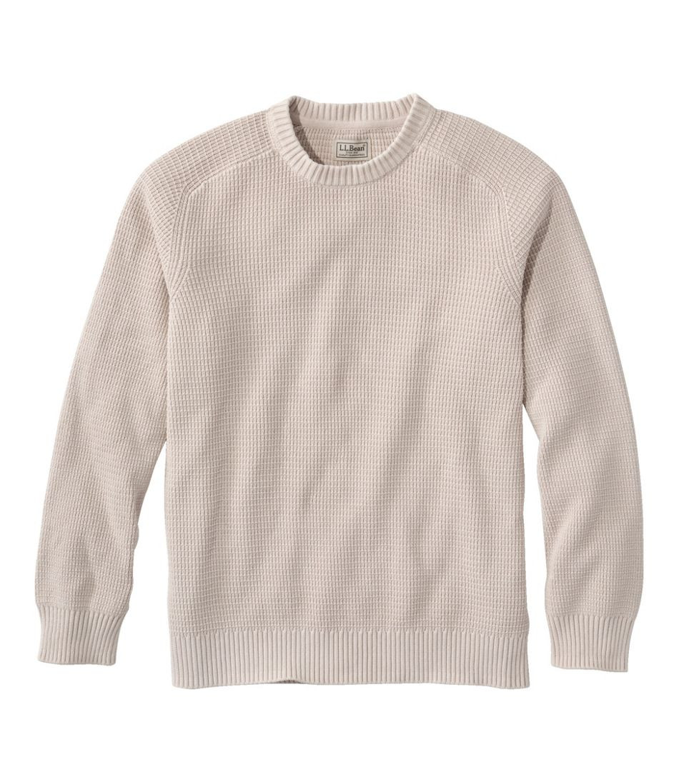 Men's Sunwashed Textured Cotton Sweater, Crewneck | L.L. Bean
