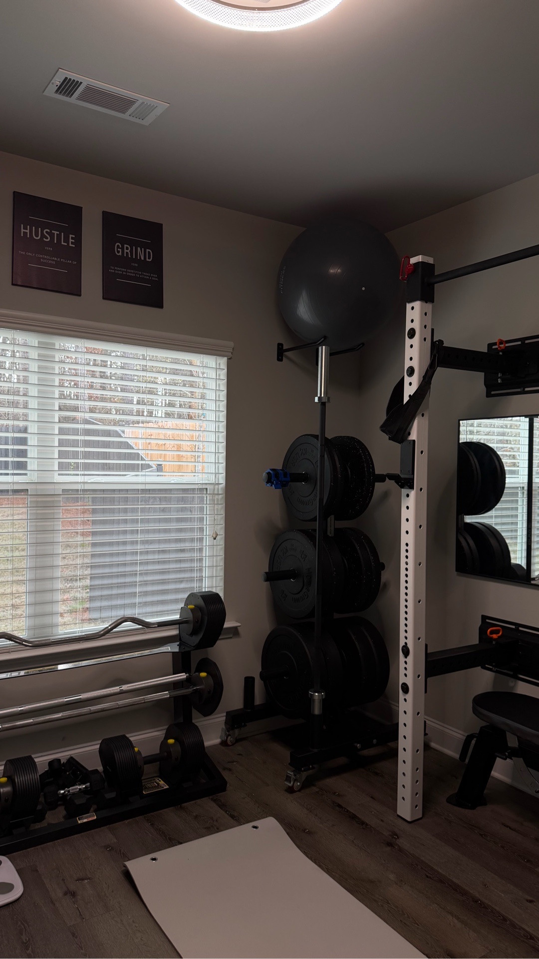 Our home gym setup has been a game changer. As a stay-at-home mom and working from home, it makes workouts so much easier to fit into the day. Sharing all the equipment we use including our power rack, adjustable dumbbells, barbell, bench, and workout mat.

#LTKfitnessgoals #LTKHome #LTKmomlife