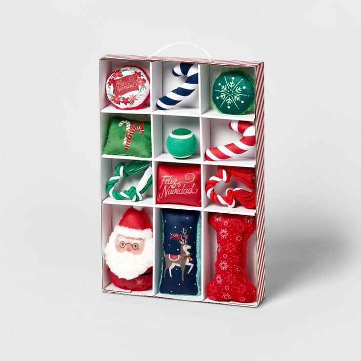 12 Days Advent Calendar Dog Toy Set - 12ct - Wondershop&#8482; | Target