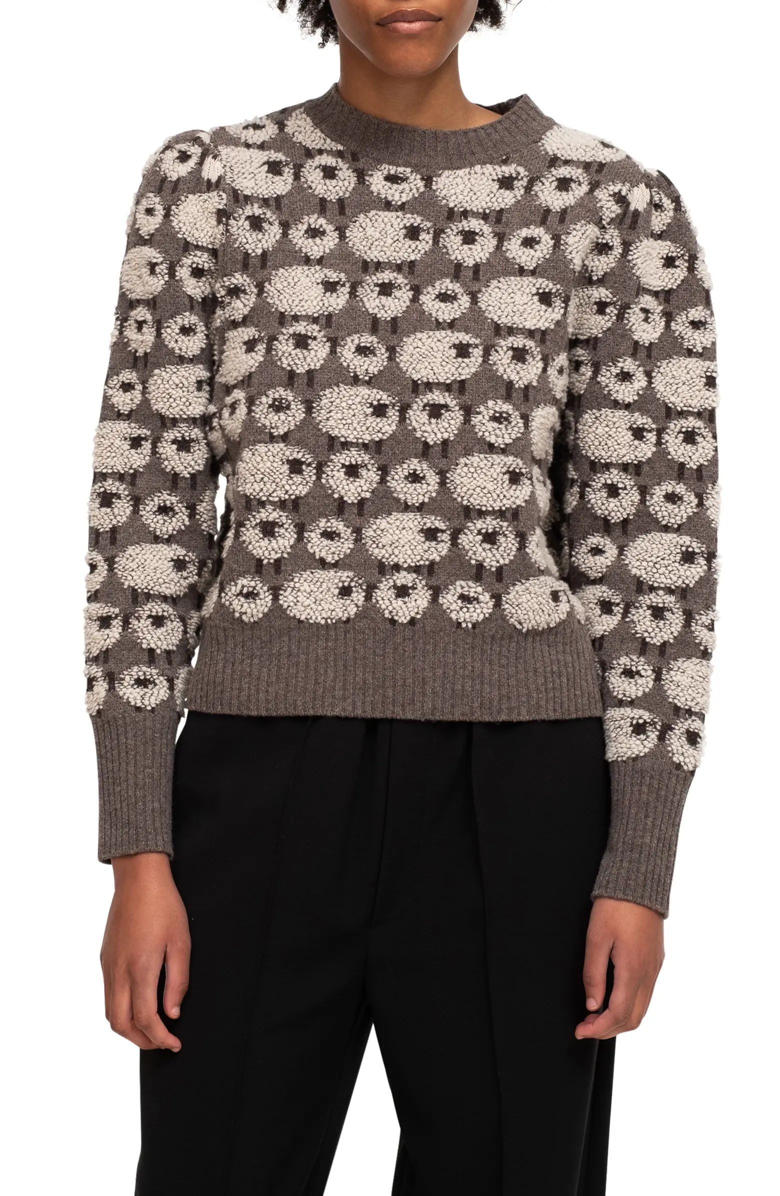 Reese Sheep Jacquard Merino Wool Sweater | Nordstrom