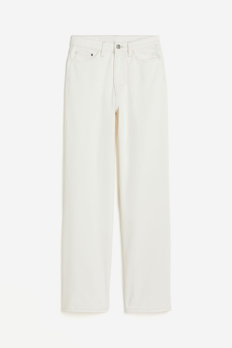 H & M - Wide Ultra High Jeans - White | H&M (UK, MY, IN, SG, PH, TW, HK)
