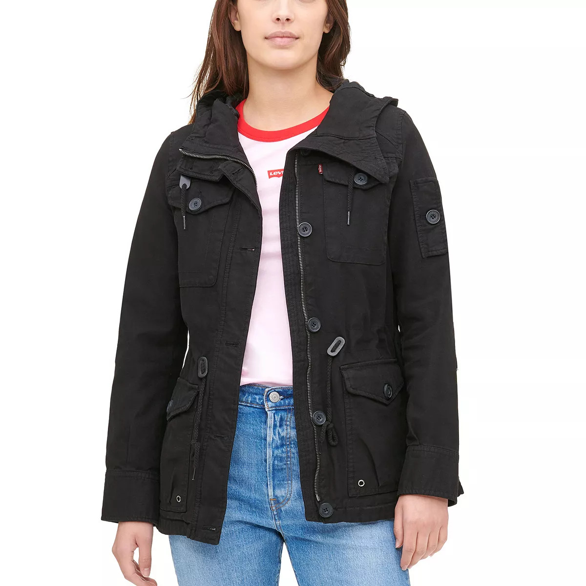 Women's Levi's® Twill Hooded Military-Style Jacket | Kohl's