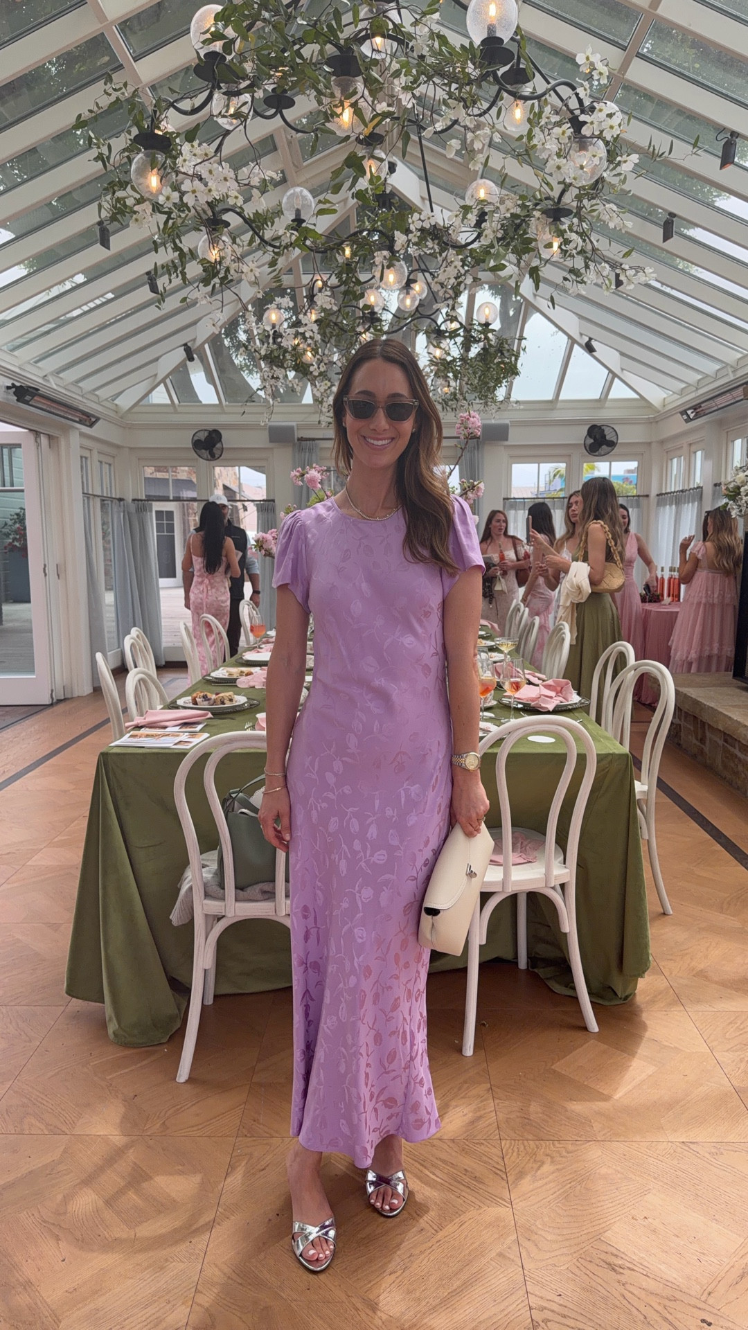 Such a beautiful tea yesterday hosted by @amandastanton and @christinebaracco 🤍

Wore an older Kitri dress I still love, but these silver wedges were the real standout… I’ve been hearing wedges are back and these feel like the perfect update. Feminine, comfortable, and don’t scream “wedge” in the best way.

They’re a bit of a splurge, so I also rounded up some more affordable silver heels and smaller wedges that give the same feel. Perfect excuse for a little spring/event shoe refresh.

Also have to mention these clear frame sunglasses… I’ve had them for years and always get compliments. They just make everything feel a little more put together.
