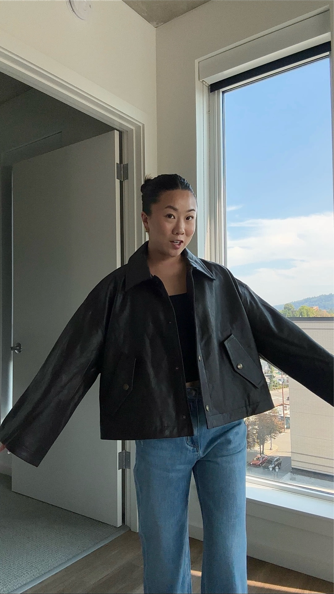 My new staple jacket for fall? 🤎 love this vegan leather barn style jacket! I’m wearing a size XXS

#LTKWorkwear #LTKPetite #LTKSeasonal