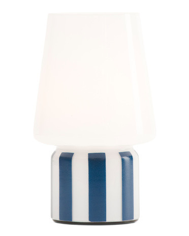 Glass Led Striped Tabletop Lamp | TJ Maxx