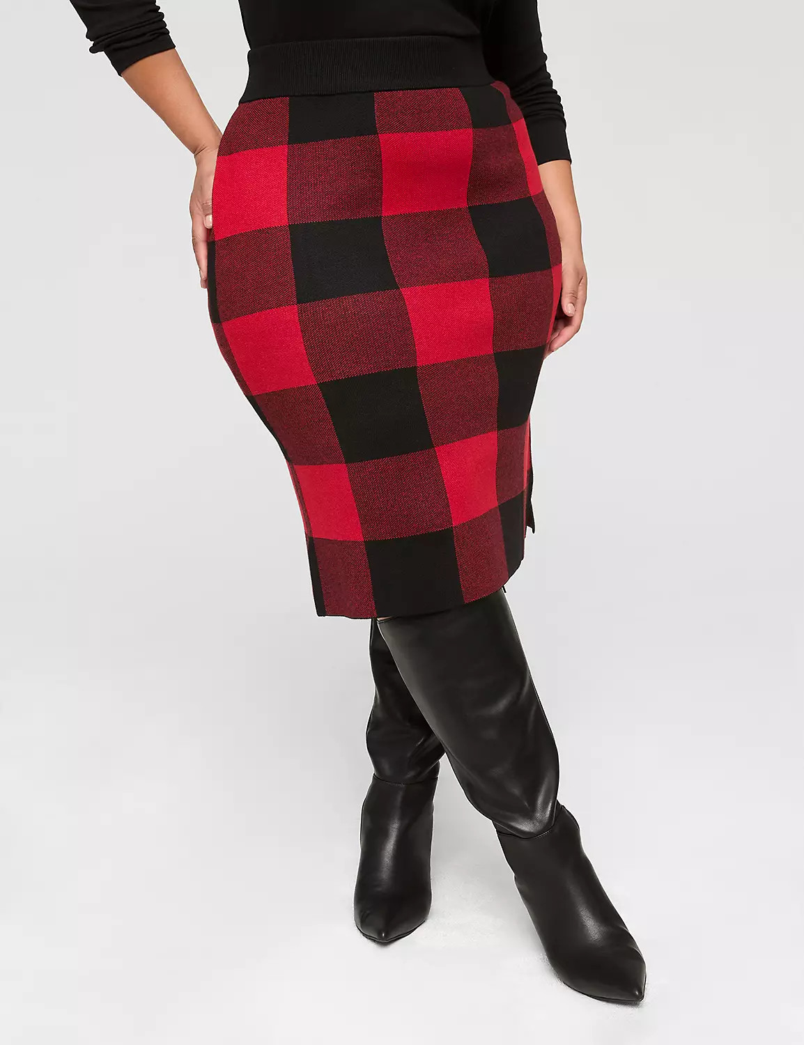 Buffalo Check Sweater Skirt | Lane Bryant (US)