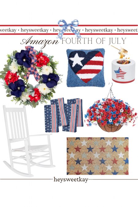 Amazon Fourth of July patriotic decorations
Red white and blue