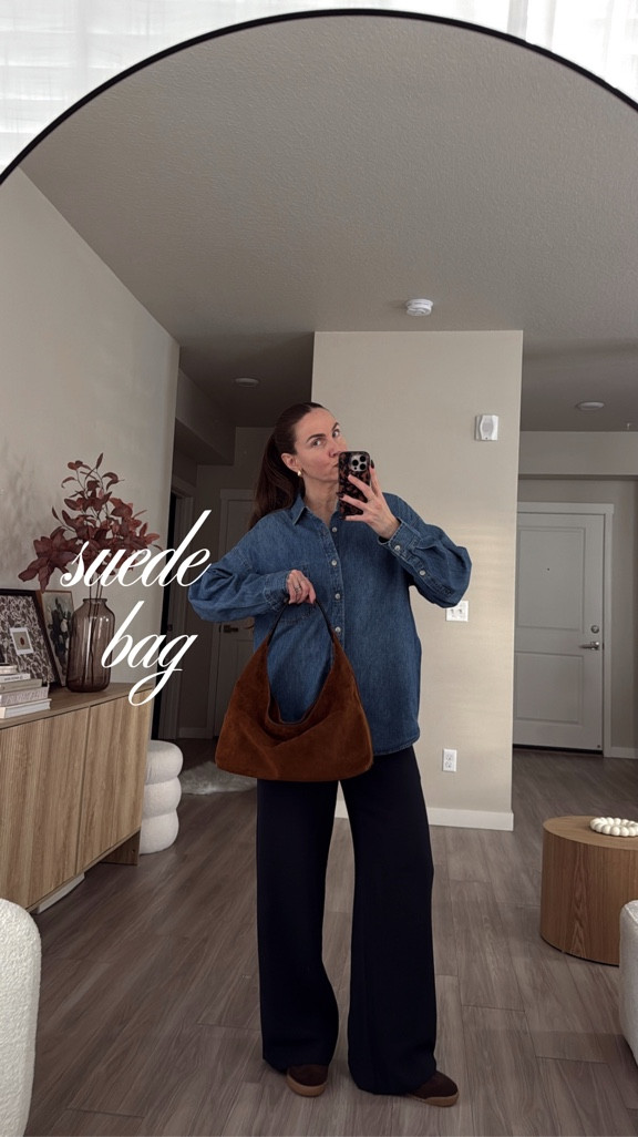 luxurious italian suede bag 50% off with code HOLIDAY 

#madewell #holidays #christmasgift