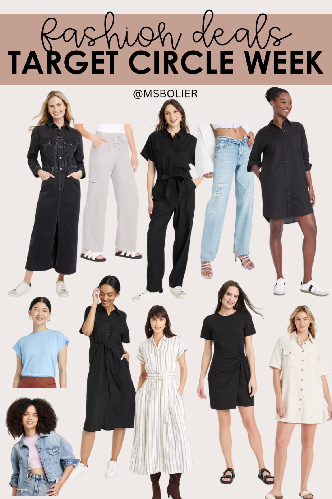 Target circle week sale womens fashion deals!! More colors available in each item! Great choices for teacher outfits!

| Target fashion | summer outfit | teacher outfit | women’s fashion | target dress | target jumpsuit | denim jacket | jeans | button up dress 

#LTKWorkwear #LTKSummerSales #LTKFindsUnder100