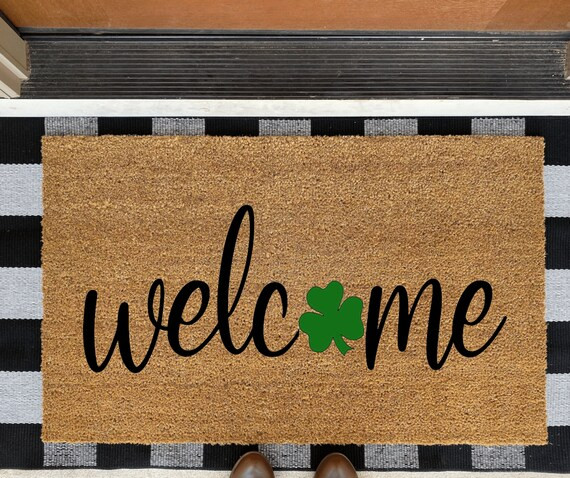 St. Patrick's Day Doormat Lucky Welcome Mat St. | Etsy | Etsy (US)