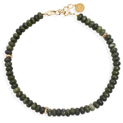 BEVERLY Necklace - Green Jade and Gold | Alona