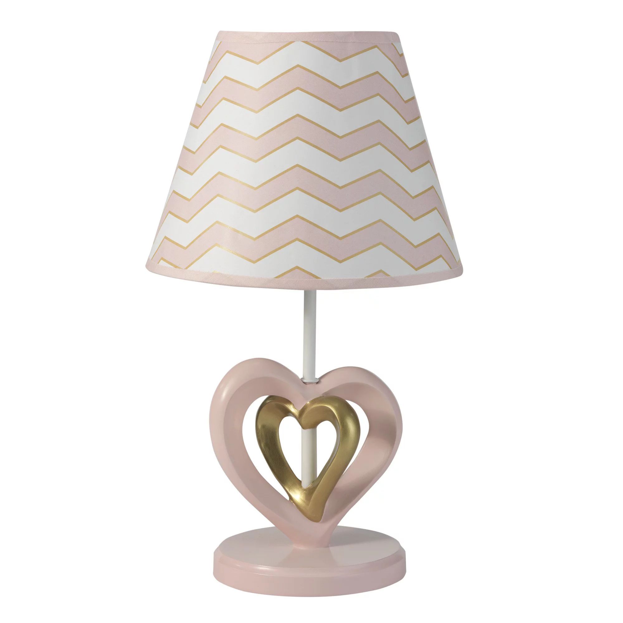 Lambs & Ivy Baby Love Lamp with Shade & Bulb - Pink, Gold, White, Love, Hearts - Walmart.com | Walmart (US)