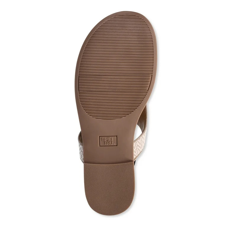 Time and Tru Women's Hooded Flat Thong Sandals, Wide Width Available | Walmart (US)