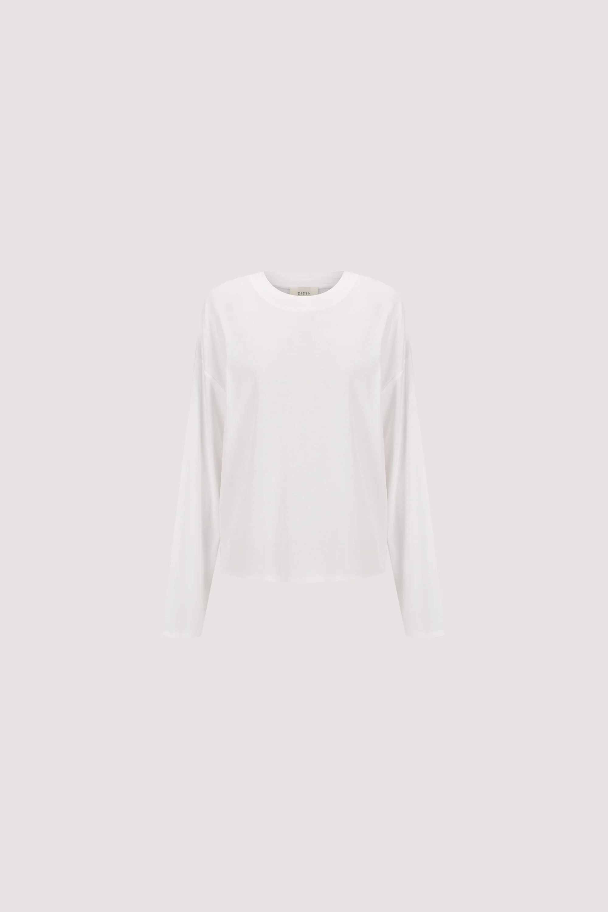 SLOANE WHITE SLEEVED CREW NECK KNIT | DISSH