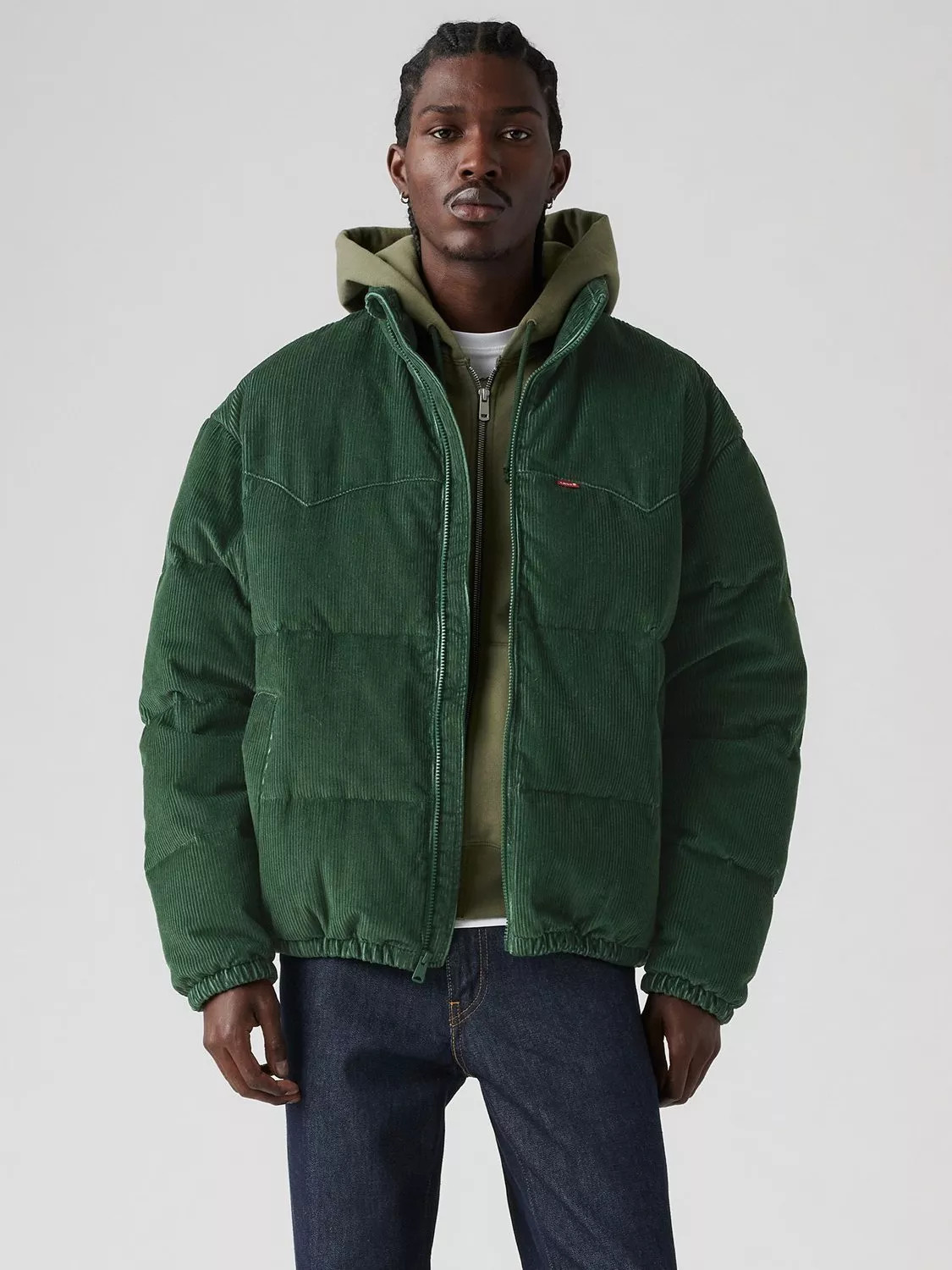 Levi's Super Puffer Jacket, Emerald | John Lewis (UK)