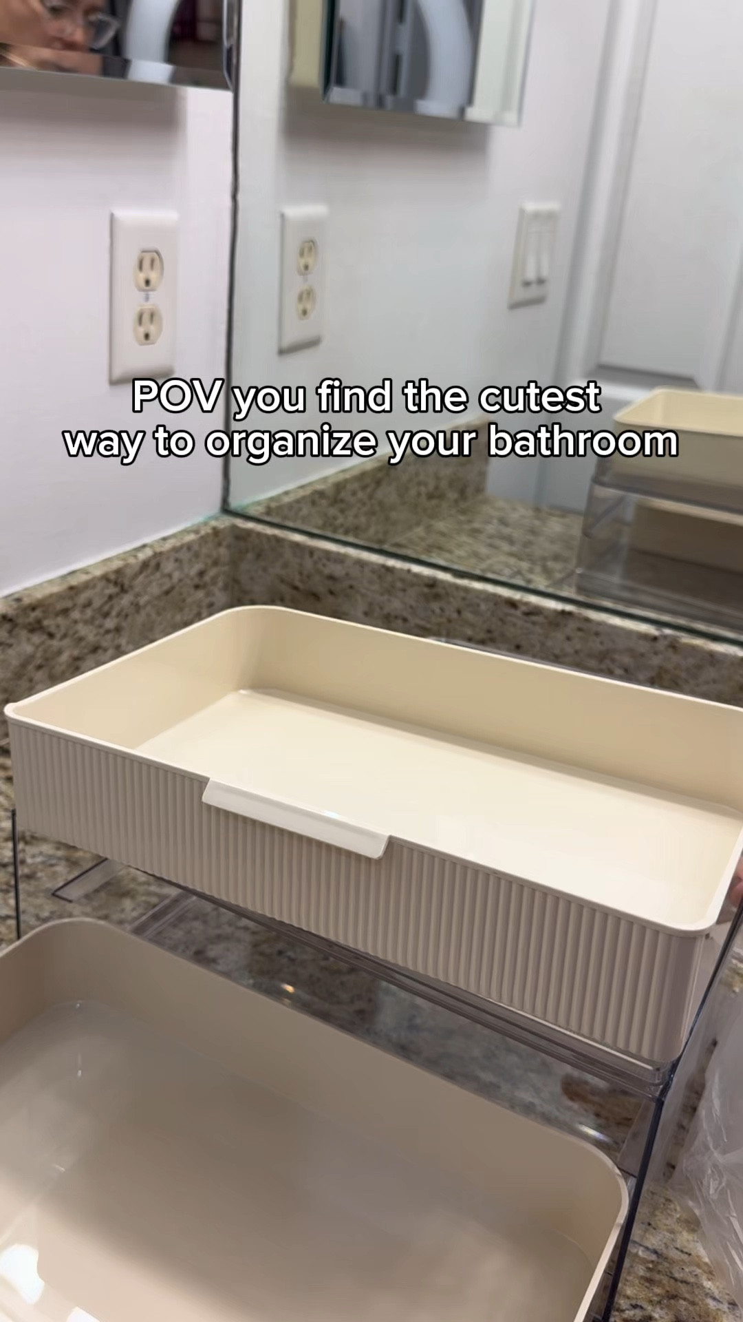 Very demure way to keep the bathroom organized 🤍

#LTKVideo #LTKBeauty #LTKHome