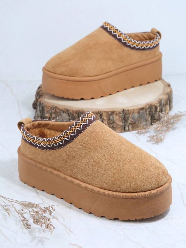 Faux Suede Slip On Slippers | SHEIN