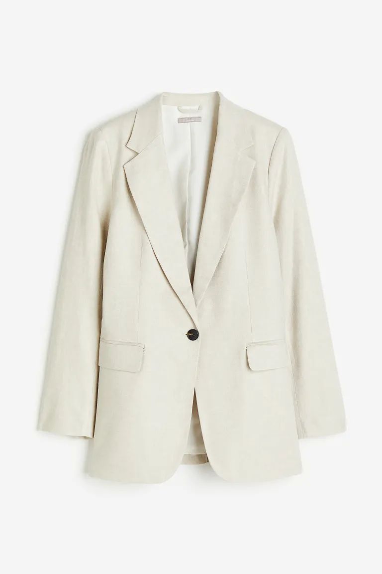 Linen-blend blazer | H&M (UK, MY, IN, SG, PH, TW, HK)