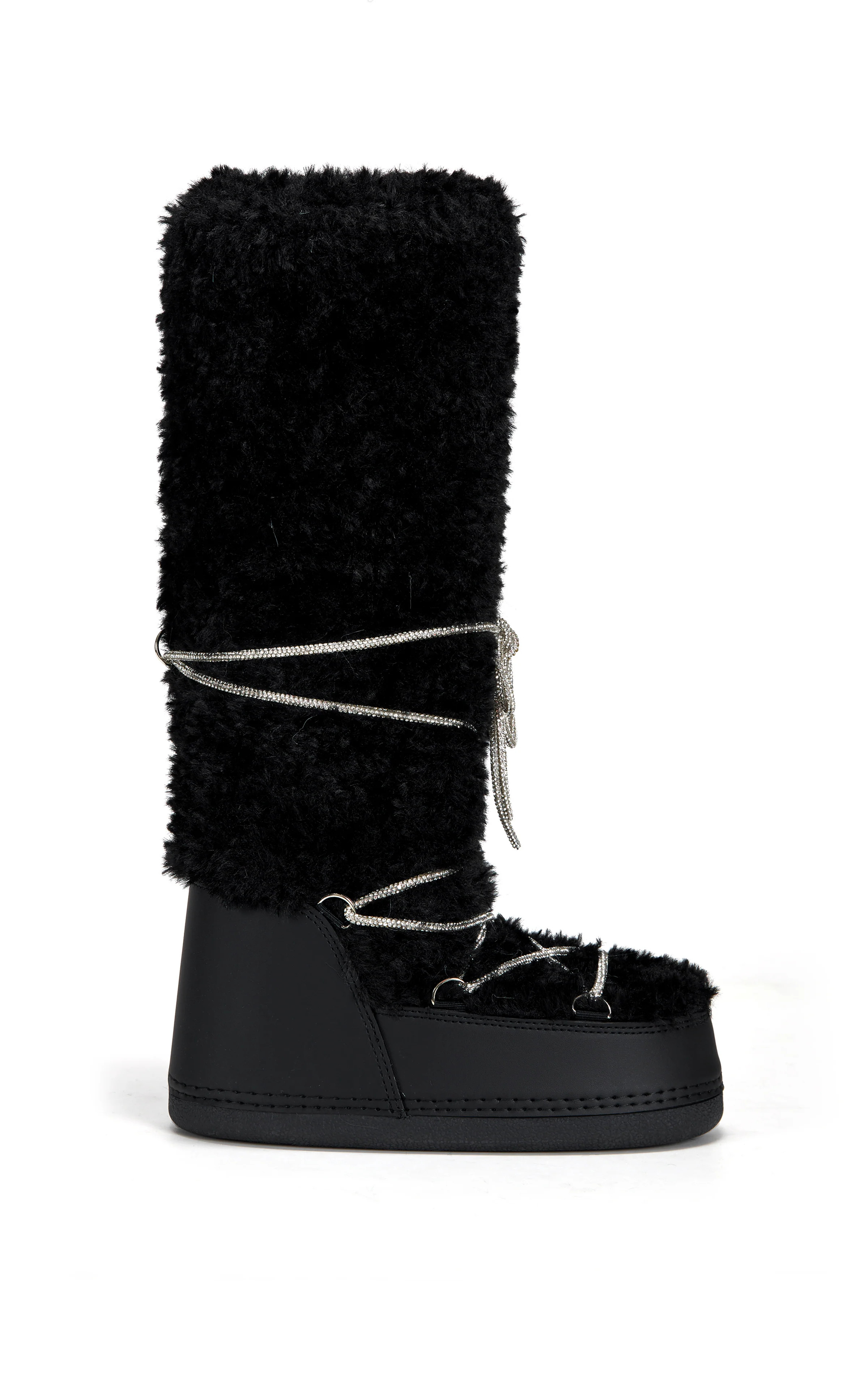 TAYTON-BLACK FLAT SNOW BOOT | Azalea Wang