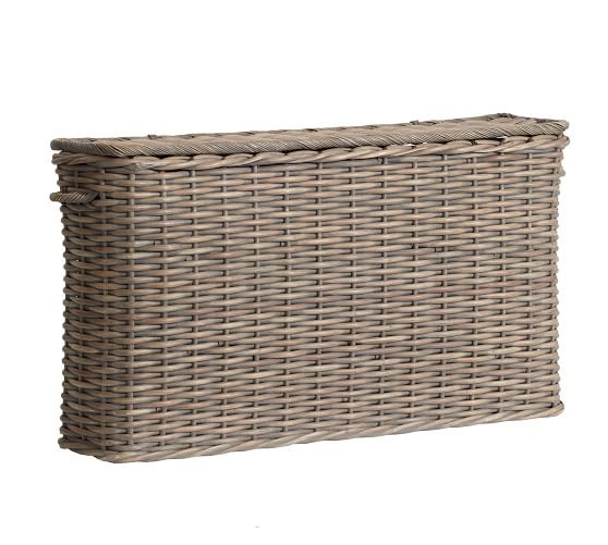 Aubrey Handwoven Oversized Lidded Basket | Pottery Barn (US)