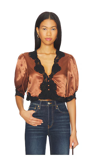 Yasmin Top in Bronze | Revolve Clothing (Global)