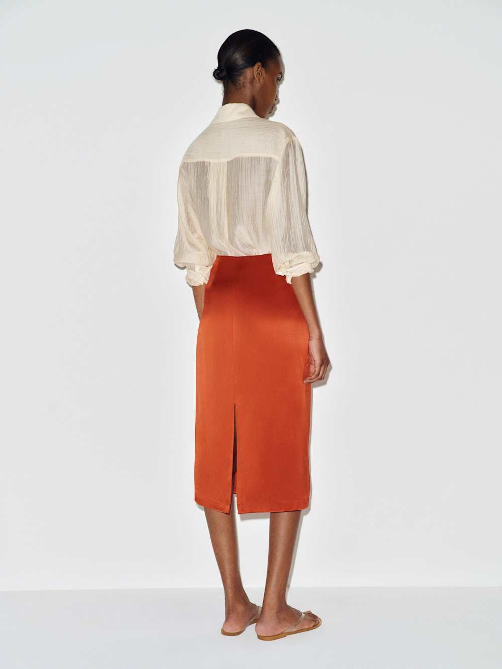 Helen Low Waist Silk Midi Skirt | Reformation (Global)