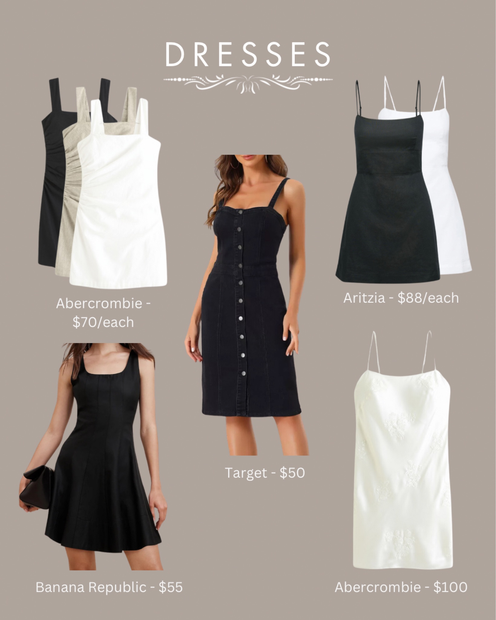 Spring/Summer Capsule Closet: Dresses

Brands Include: Abercrombie, Aritzia, Target, Banana Republic, and more!

#LTKSeasonal #LTKfindsunder100 #LTKfindsunder50