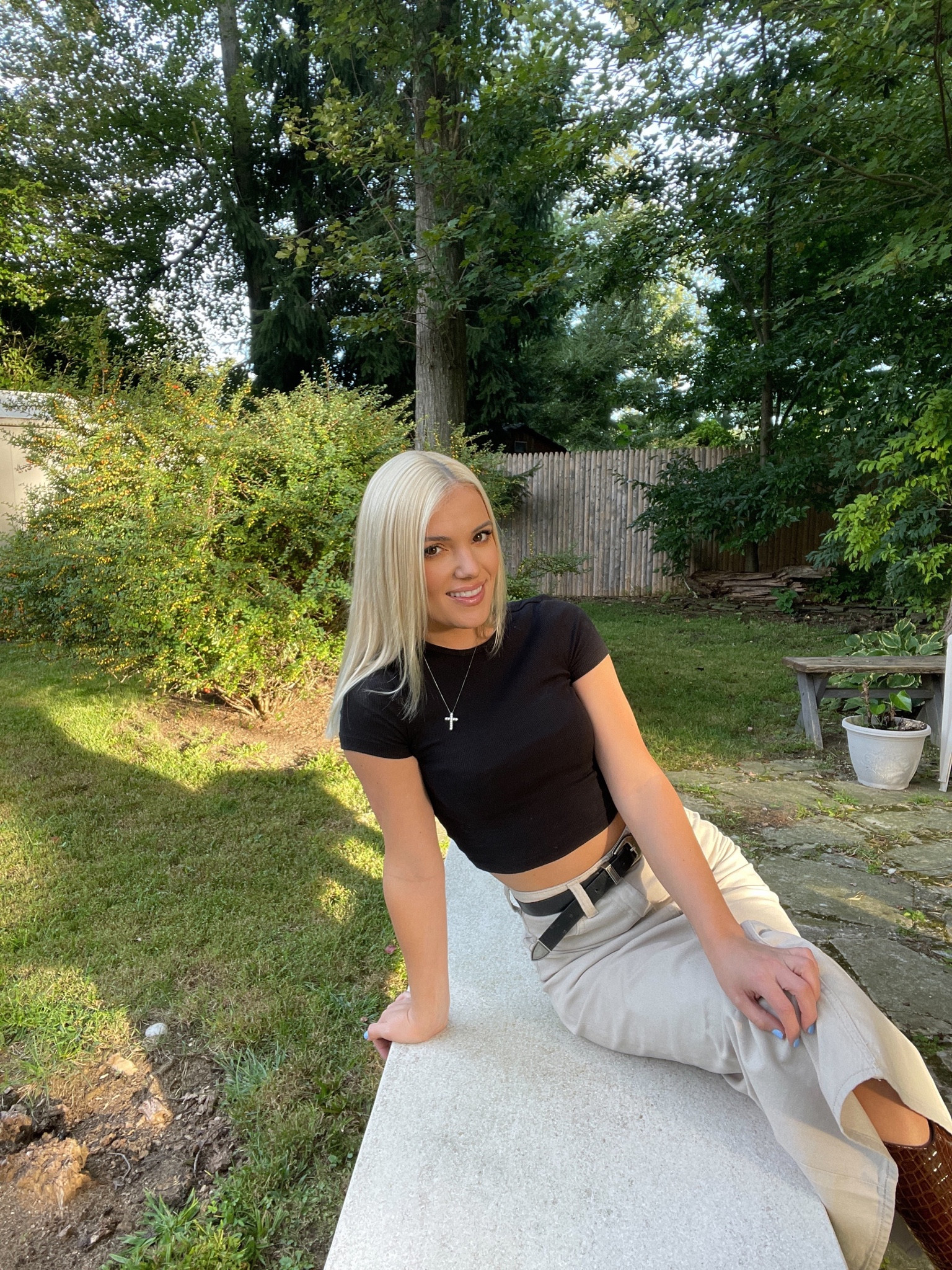 Shirt and skirt is from H&M. Linked similar skirts 🩷 wearing XS in black top and size 0 in the skirt 