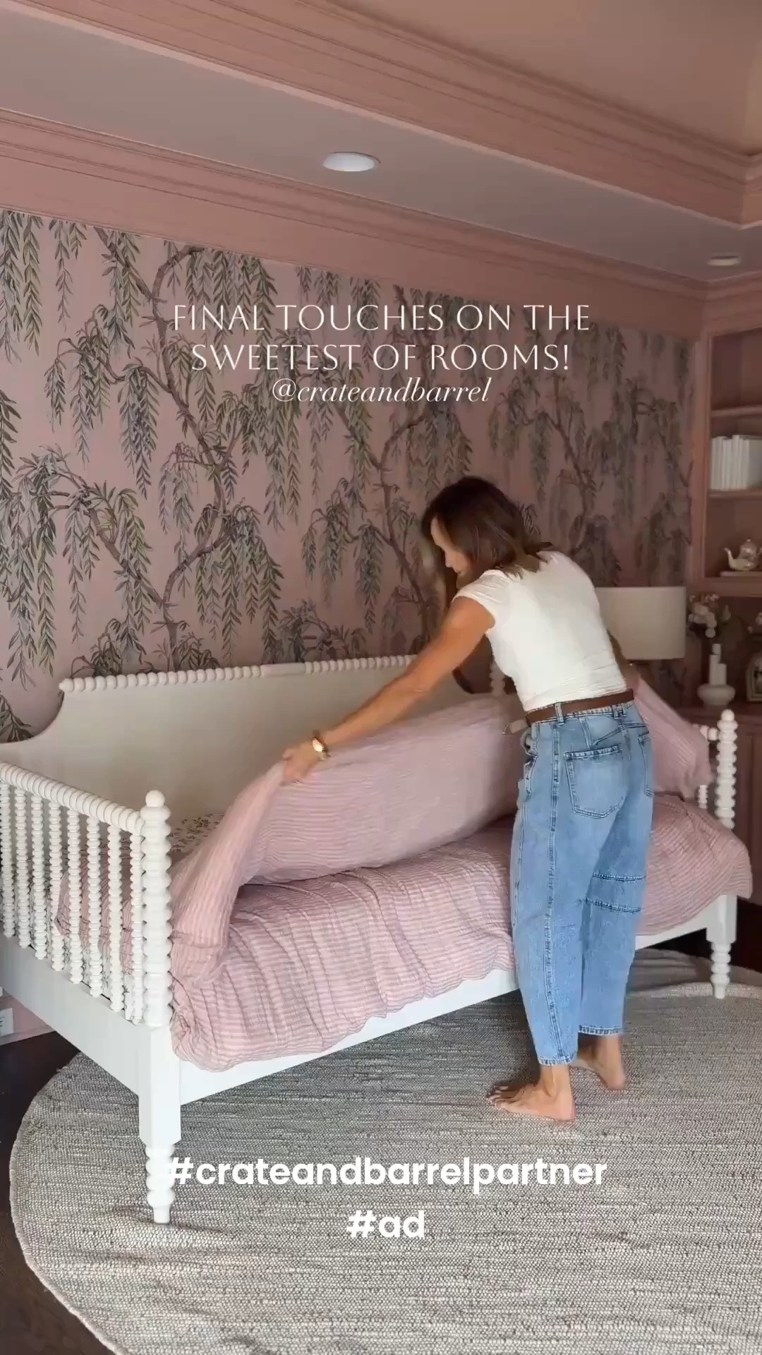 All the finishing touches on my daughters whimsical pink room! @crateandbarrel had everything we needed to accessorize the space. Their bedding and pillow selection is so cute it was hard to choose! #crateandbarrelpartner #ad

#LTKmomlife #LTKHome #LTKKids