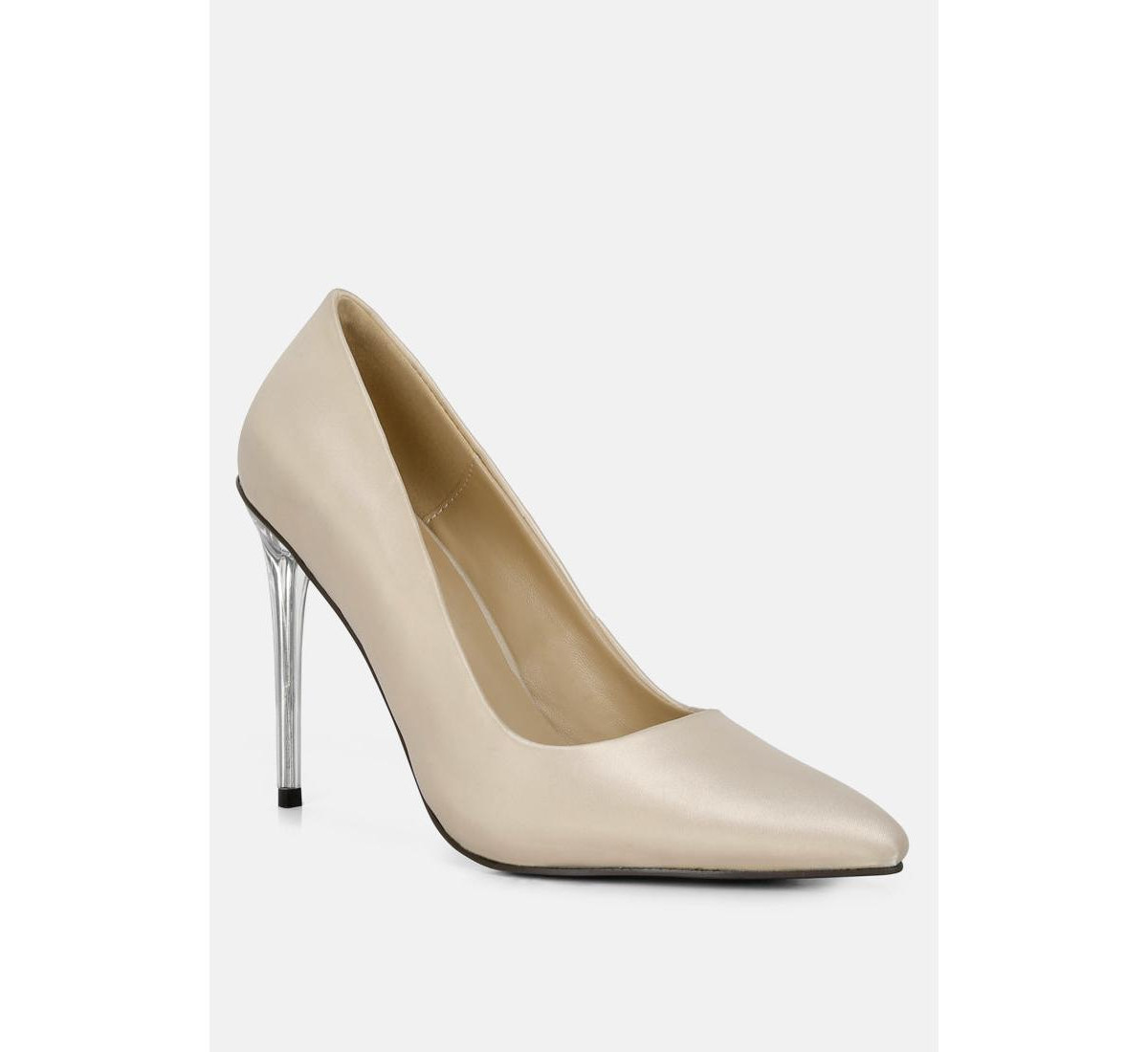 Stakes Womens Clear Heel Classic Pumps - Nude | Macy's