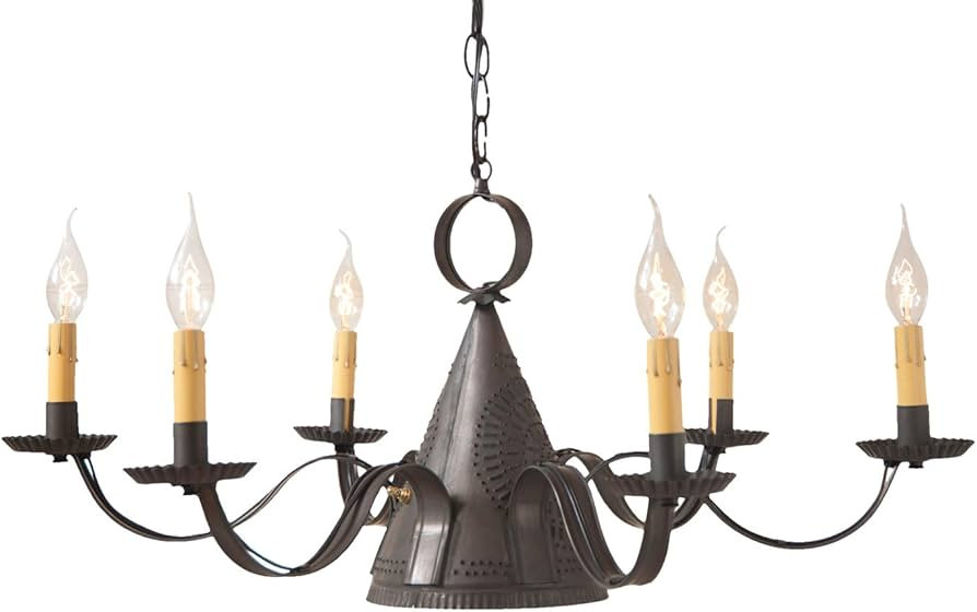 Irvin's Country Tinware Madison Chandelier in Kettle Black | Amazon (US)