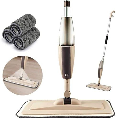 Microfiber Spray Mop for Floor Cleaning, Dry Wet Wood Floor Mop with 3 pcs Washable Pads, Handle ... | Amazon (US)