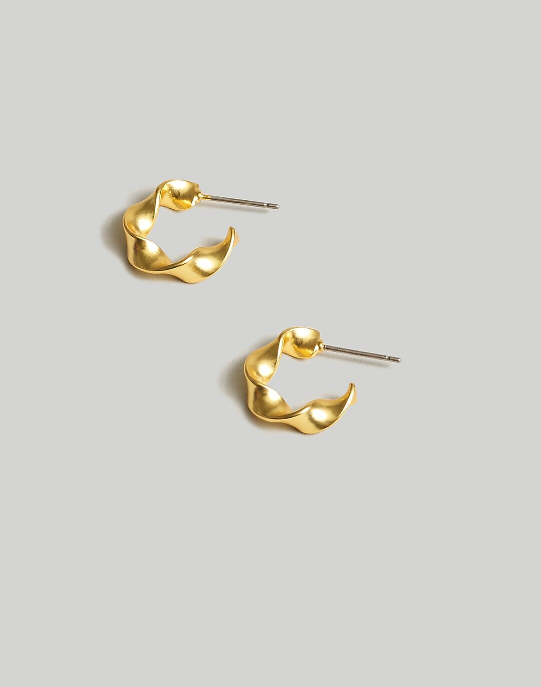 Twisted Ribbon Huggie Hoop Earrings | Madewell