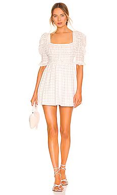 For Love & Lemons Libby Mini Dress in White from Revolve.com | Revolve Clothing (Global)