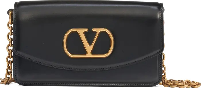 Valentino Garavani Small DeVain VLOGO Leather Clutch | Nordstrom | Nordstrom